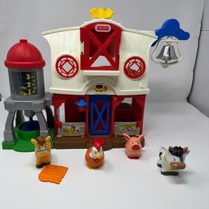Fisher-Price Red and White Barn Playset with Animals